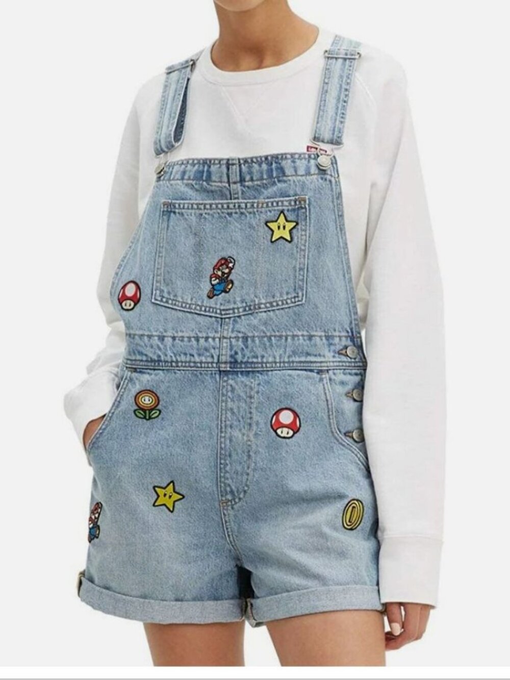 Levi's Super Mario Brothers Shortalls Overalls